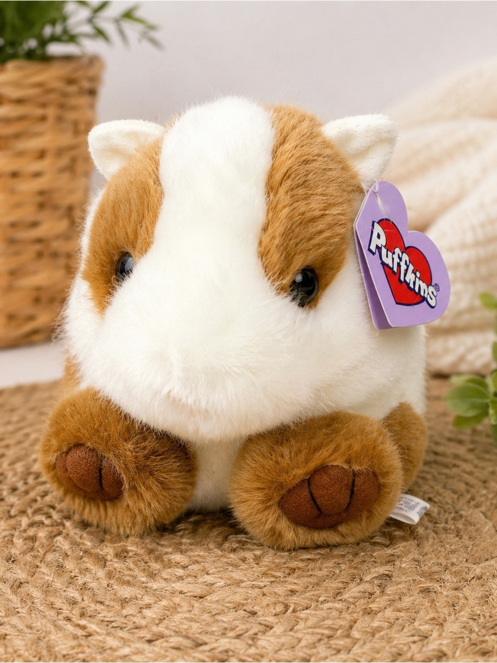 Vintage Puffkins Gertie Guinea Pig Plush 1994 Swibco Beanie Toy